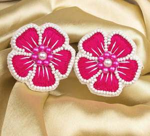 Pendientes de cuentas hechos a mano con forma de Diya, pendientes personalizados con múltiples cuentas, joyería festiva para mujer al mejor precio, pendientes de cuentas. - Product Image 6