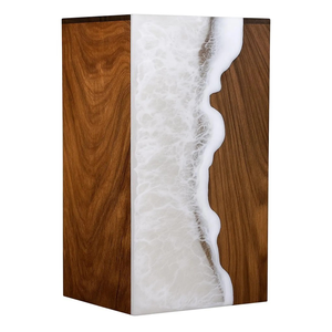 Resin Wave Cremation Urn Hardwood Ashes <b>Keepsake</b> <b>Box</b> Memorial <b>Keepsake</b> Cremation urns For Human Ashes - Product Image 6