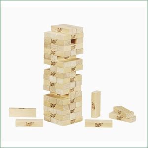 Jeu de tour de blocs en bois massif, finition premium durable, commandes en gros - Product Image 1