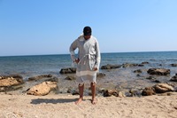 Toalla de Playa de Algodón Turco Uraz Otantic Modelo 001, Color Gris Diamante, para Mujer y Hombre, con Patrón Tejido, para Uso Diario, Viajes, Gimnasio, Baño
