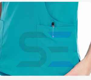 2024 Hot Sale Scrubs Uniforms <b>Fabric</b> Cotton Twill in 65% Cotton 35% Polyester Spandex Custom Color Medical Scrubs Uniforms - Product Image 6