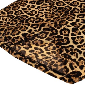 Camiseta de leopardo con Cuello medio alto para mujer, camiseta de malla de manga corta ajustada de otoño, Sexy, cómoda, perspectiva de verano, fondo - Product Image 6
