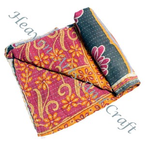Kantha <b>Quilt</b> Gudari Kantha <b>Quilt</b> Gudari Hot Selling Wholesale Gold Supplier GD2059 Handmade Kantha <b>Quilt</b> Cotton Printed Indian - Product Image 1