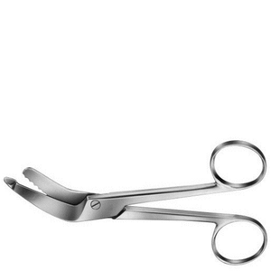 PlaBest Quality BRUNS Plaster Shears Curved 1 Blade Probe <b>Pointed</b> 235 mm Surgical Stainless Steel Medical Scissor Wholesale - Product Image 2