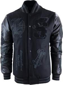 Chaqueta universitaria de alta calidad para hombre, chaqueta de béisbol con letras de retazos, parches bordados, chaquetas universitarias de bombardero para hombre - Product Image 4