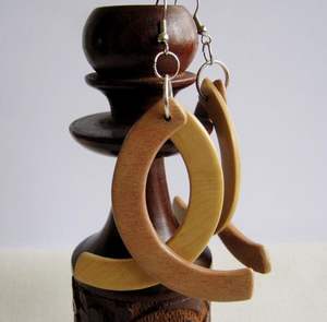 Pendientes hechos a mano de marcas populares de la mejor venta, joyería de moda para mujer, pendientes de madera personalizados de madera de alta calificación a precios bajos - Product Image 5