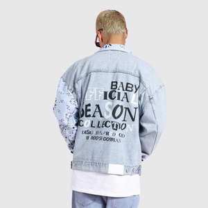 Wholesale Rate Slimming Jeans <b>Jacket</b> <b>For</b> <b>Men</b> Stand Collar <b>Denim</b> <b>Jacket</b> Street Style Hip Hop Winter Season <b>Men's</b> Jeans <b>Jacket</b> - Product Image 2