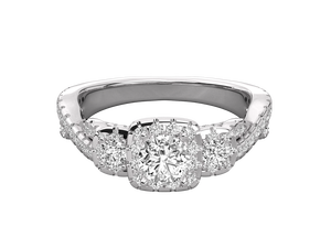 แหวนหมั้นเพชรที่ได้รับการรับรองจากอีจิ1CT สุดหรูแหวนหมั้นเพชรที่ได้รับการรับรอง925เงินสเตอร์ลิง14K ชุบทองเครื่องประดับชั้นดีสำหรับ - Product Image 5