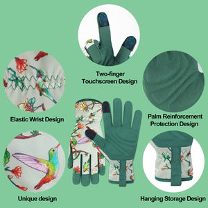 Guantes de Trabajo de Jardinería de Cuero al por Mayor, Guantes de Protección con Puntas de los Dedos para Pantalla Táctil, para Siembra, Cuidado de Rosas y Manualidades de Jardín - Product Image 3