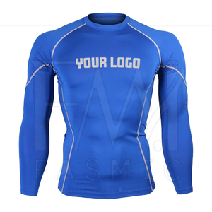 Concevez votre propre salle de sport surf plongée manches Rash Guard pour chemises de Compression de couleur personnalisées MMA Rash Guard - Product Image 1