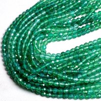 Perles ombrées à facettes en onyx vert du fabricant direct 4mm cristal Jade noir/marron bijoux en pierre naturelle Making-3mm tailles 8mm