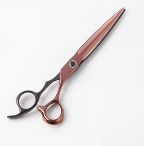 Ciseaux de toilettage pour animaux de compagnie professionnels de luxe portables en acier inoxydable avec lame incurvée tranchante - Product Image 3