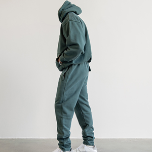 Oversize 500 Gsm Pullover Chándal Hombres Jogger Drop Shoulder Hoodie Pantalones de chándal holgados Hombres de peso medio Chándal de gran tamaño - Product Image 2