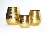AK Laiton Personnalisé Décoratif Doré Bol Planteur En Métal Pour Intérieur Table Planteur Pots De Fleurs Pièce Maîtresse