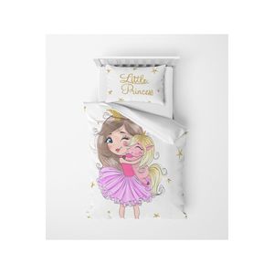 Juego de funda nórdica tamaño Queen y King con 1 funda de almohada Little Princees Impresión digital 3D Bordado Calidad Uso en el hogar y el hotel - Product Image 1