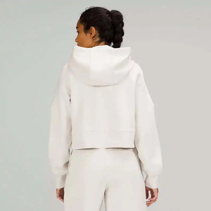 2024 Custom Made Breathable Quick Dry Women's <b>Crop</b> <b>Top</b> Hoodie Solid Style with OEM Logo Screen Printing Sustainable for Adults - Product Image 2