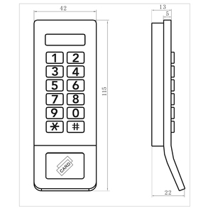 ステンレス鋼製IDカードBSmartキーレスジムロッカーロック電子パスワードキャビネットロックコード引き出しロック - Product Image 4