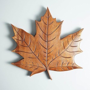 Wall Hanging Wooden Leaf Plaque <b>Arts</b> Wholesale Wood CNC Carving 3D <b>Art</b> From Vietnam Custom Design Accept - Product Image 1