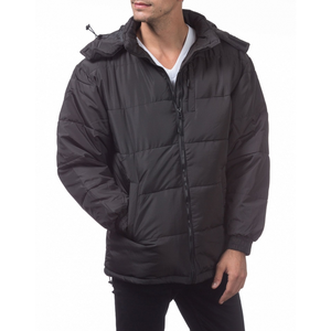 Custom Men's Winter <b>Denim</b> Jacket with Stand Collar and Front Logo Hooded High Street Style Polyester/Cotton <b>Material</b> - Product Image 4