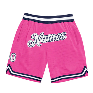 Short de basket-ball rose à la mode pour hommes avec nom et numéro d'équipe personnalisés et logo pantalons de sport tissés pour Streetwear Shorts de plage pour enfants - Product Image 1