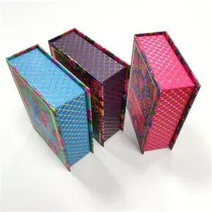 Wholesale Custom Packaging Magnetic Closure Storage Hollow Vintage Quran Fake Book Shaped Gift Boxes For Decorative