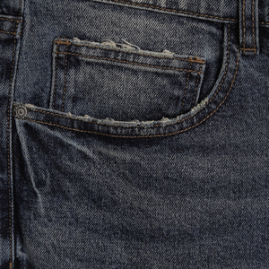 Jean droit déchiré en denim délavé pour homme, taille mi-haute, style streetwear décontracté, automne/printemps/été, ODM - Product Image 3