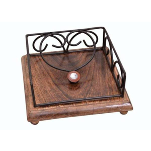 Porte-serviettes de table en acier inoxydable classique écologique en forme de branche d'olivier - Product Image 3