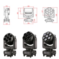 7 Stück 60W RGBW 4in1 DMX 512 LED Wash Zoom Moving Head Licht für Bühne, Club und Bar
