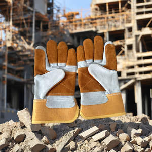 Durable High-Performance Split <b>Rigger</b> Leather <b>Gloves</b> with Smooth Grain Texture Heat Resistance - Product Image 4