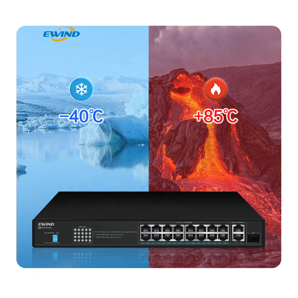 OEM 300m 120W 18 Ports CCTV Unmanaged Managed Network Ethernet PoE Switch for Hikvision IP Camera · image 6