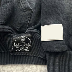 Sweat à capuche vintage personnalisé 500gsm en éponge française de haute qualité, grande taille, fabrication de vêtements, sweat à capuche lourd - Product Image 4