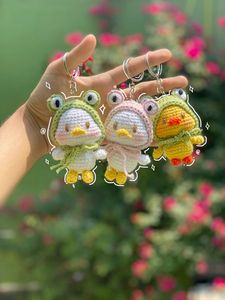 PORTE-CLÉS AU CROCHET EN FIL FAIT À LA MAIN MINI JOUET ANIMAL EN PELUCHE POUR SAC CADEAU DOUX DESIGN MIGNON - Product Image 6