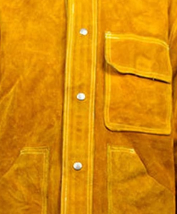 Chaqueta de soldadura de cuero, resistente al calor, ropa de protección industrial, abrigo de soldadura para seguridad, ignífugo, resistente al calor, ropa de trabajo. - Product Image 4