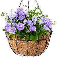 Set 3 Pot Tanaman Gantung Dinding Modern Buatan Tangan Berlapis Galvanis Warna Kustom, Rak Pajangan Bunga untuk Rumah