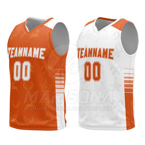 Uniforme de Baloncesto Reversible de Estilo Único Hecho a Medida, Color Sólido, Fabricación en Fábrica - Product Image 2