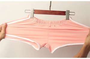 กางเกงขาสั้นผ้าคอตตอนพิมพ์ลายสำหรับผู้หญิงกางเกงขาสั้นสำหรับใส่วิ่งเล่นฟิตเนสเล่นกีฬาโยคะสีลูกกวาดทรงสามเหลี่ยมว่างสำหรับผู้หญิงออกแบบได้ตามต้องการ - Product Image 2