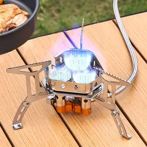5800W Outdoor Mini Portable Camping Gas Stove Folding Windproof Stove