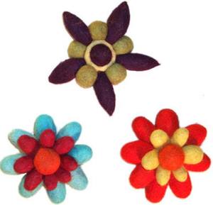 Bandeaux de fleurs en feutre de tissu pour enfants Bandeaux mignons et confortables pour filles - Product Image 4