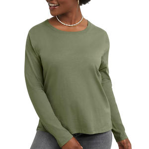 Camisetas de mujer informales al mejor precio para adultos, camisetas de mujer de servicio OEM de talla personalizada, camisetas de mujer de nuevo diseño - Product Image 1