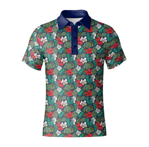 Camiseta Polo de Golf de Diseño Personalizado, 92% Poliéster, 8% Elastano, Camisetas Polo Sublimadas con Cuello de Botones, Logotipo Estampado, Camiseta para Hombre - Product Image 1