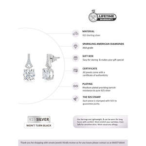 Pendientes de tuerca de diamante americano para mujer - Product Image 4