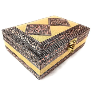 Boîte à bijoux en métal de mariage de style rétro Élevez votre collection avec nos boîtes à bijoux élégantes Boîtes à bijoux en métal en gros - Product Image 2