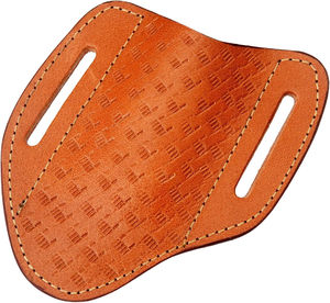 Couteau de poche en acier Damas 58HRC personnalisable et haute durabilité avec étui en cuir pour camping, randonnée et survie en extérieur – Support OEM - Product Image 3