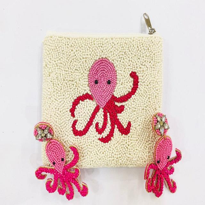 Porte-monnaie en broderie perlée Porte-monnaie en perles en gros élégants et durables avec des motifs faits à la main complexes - Product Image 6