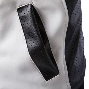 Gran oferta, chaqueta de cuero blanco y negro estilo callejero para hombre, chaqueta de moto de invierno XS hecha a medida, cremallera, práctica de moda - Product Image 6