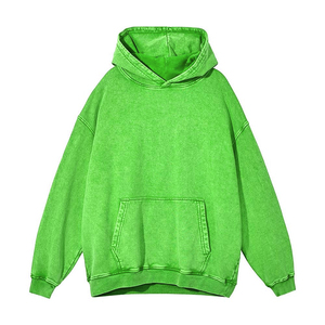 Sudadera con capucha lavada con ácido personalizada de alta calidad, jersey de hombro caído de peso pesado de algodón, Sudadera con capucha lavada con ácido, ropa de calle para hombres - Product Image 1
