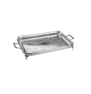 Plateau de service en aluminium poli brillant Plateau de service très exigeant avec poignée disponible pour le service de café et de thé dans les restaurants - Product Image 4