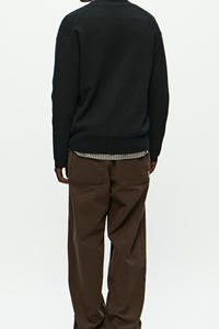 Pull en maille boutonné respirant et durable pour homme, coupe moderne confortable, poignets élastiques chauds, pull respirant - Product Image 3