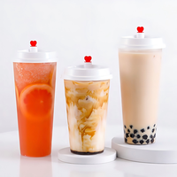 Gobelets en PP givré moulés par injection de 1000 ml, gobelets en plastique jetables pour bubble tea, café, smoothies, logo personnalisable