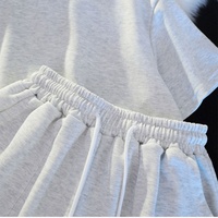 Ensemble deux pièces décontracté pour femme, coupe ajustée, 100 % coton molletonné, écologique, respirant, anti-boulochage, short et t-shirt, grandes tailles